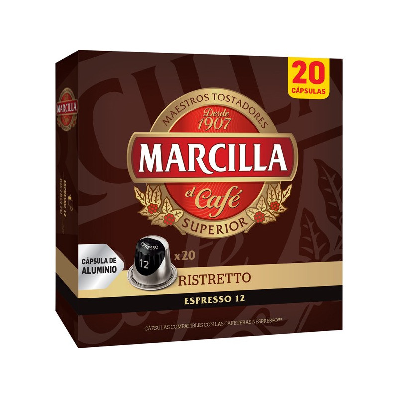 Marcilla Ristretto 20 Cápsulas Compatibles Nespresso®