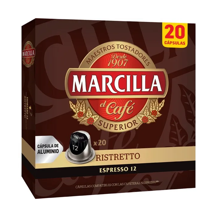 Marcilla Ristretto 20 Cápsulas Compatibles Nespresso®