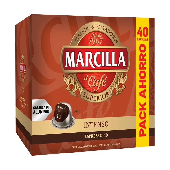 Marcilla Intenso 40 Cápsulas Compatibles Nespresso®