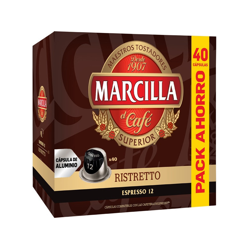 Marcilla Ristretto 40 Cápsulas Compatibles Nespresso®