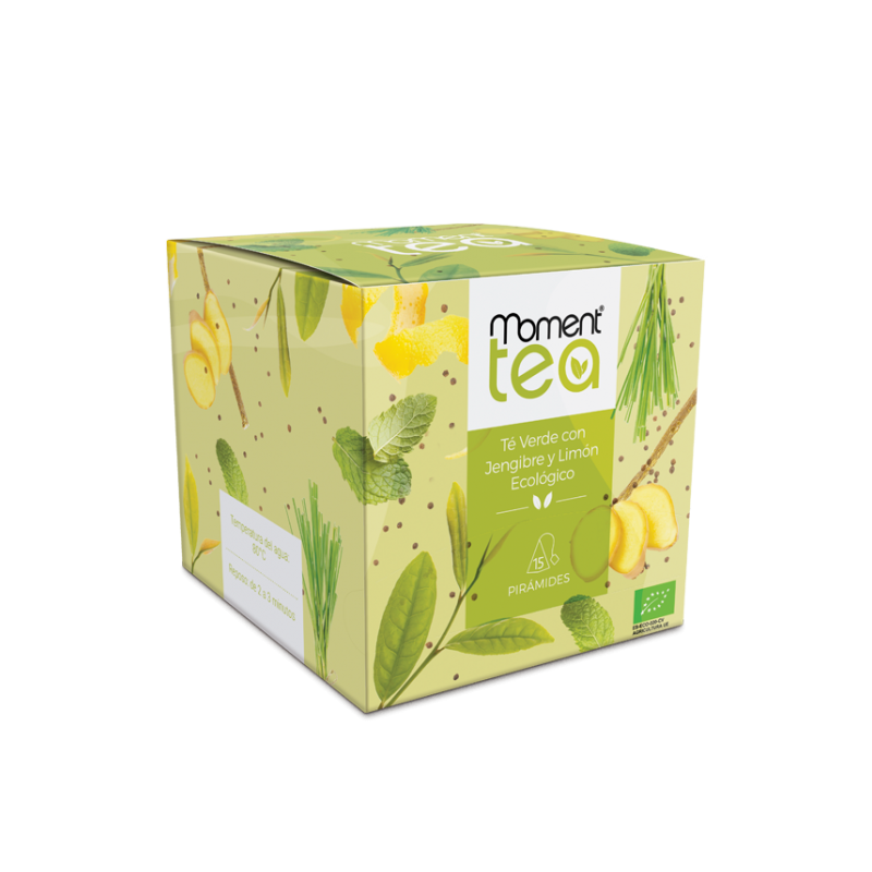 Moment Tea Té Verde con Jengibre y Limón Ecológico 15 Piramides