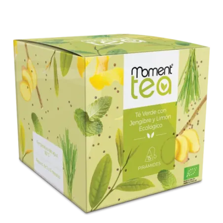 Moment Tea Té Verde con Jengibre y Limón Ecológico 15 Piramides
