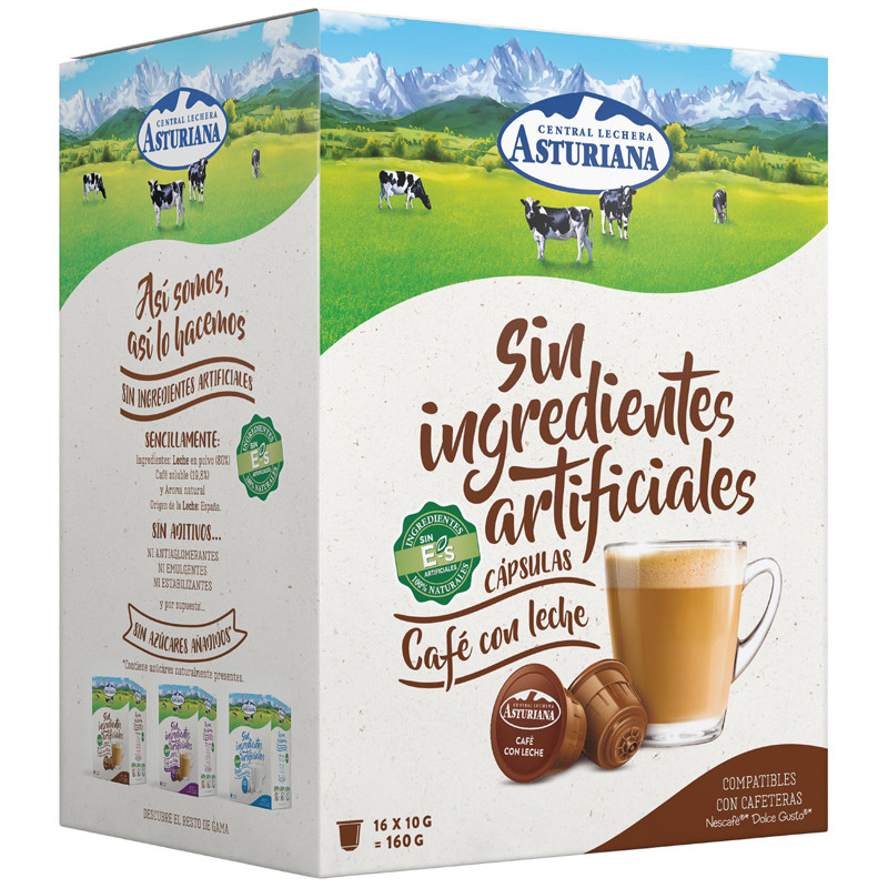 Café con Leche Central Lechera Asturiana Compatibles Dolce Gusto®