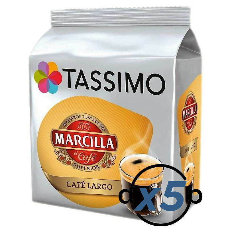 Tassimo Marcilla Café Largo 5 unidades - 80 cápsulas