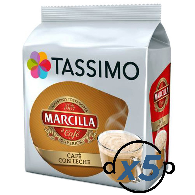 Tassimo Marcilla Café con Leche 5 unidades - 80 cápsulas