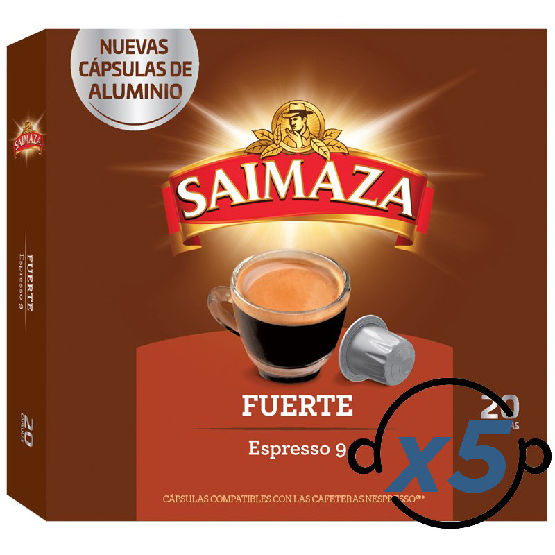 Café Saimaza Fuerte 100 cápsulas compatibles Nespresso