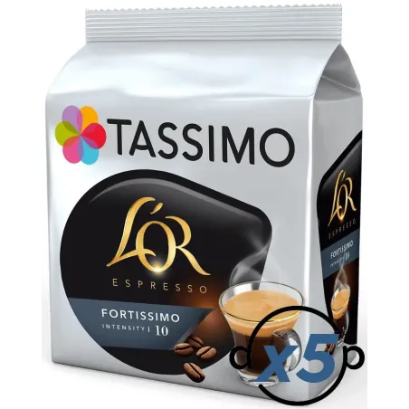Tassimo L'OR Fortissimo 5 unidades - 80 cápsulas