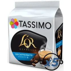 Tassimo L'OR Descafeinado 5 unidades - 80 cápsulas