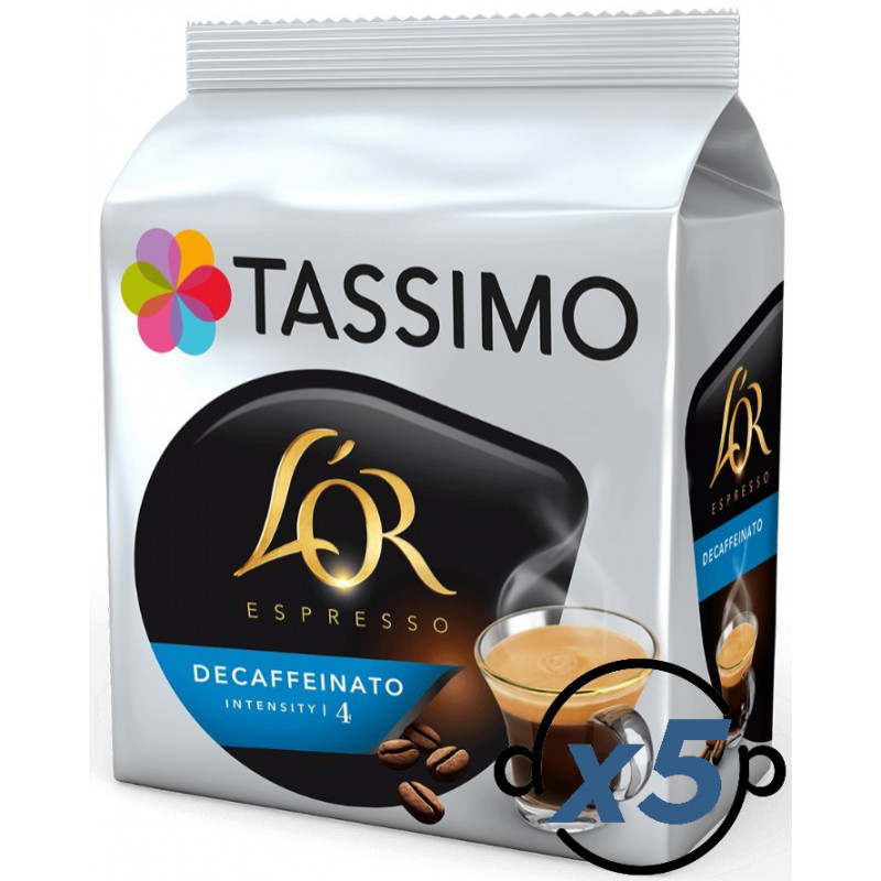 Tassimo L'OR Descafeinado 5 unidades - 80 cápsulas