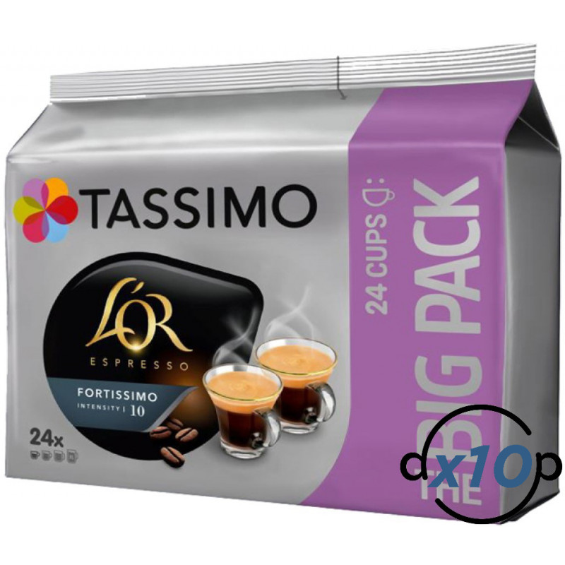 Tassimo L'OR Fortissimo 24, 10 unidades - 240 cápsulas