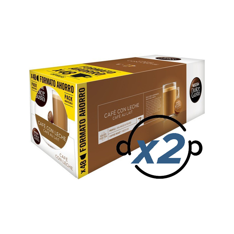 Dolce Gusto Café con Leche 96 cápsulas Formato Ahorro