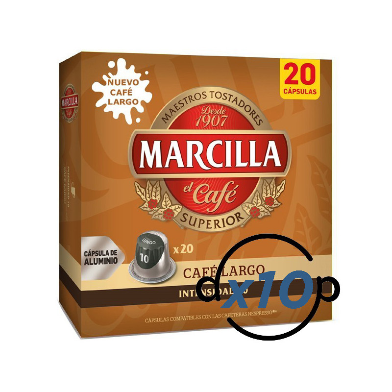 Marcilla Café Largo 200 Cápsulas Compatibles Nespresso®