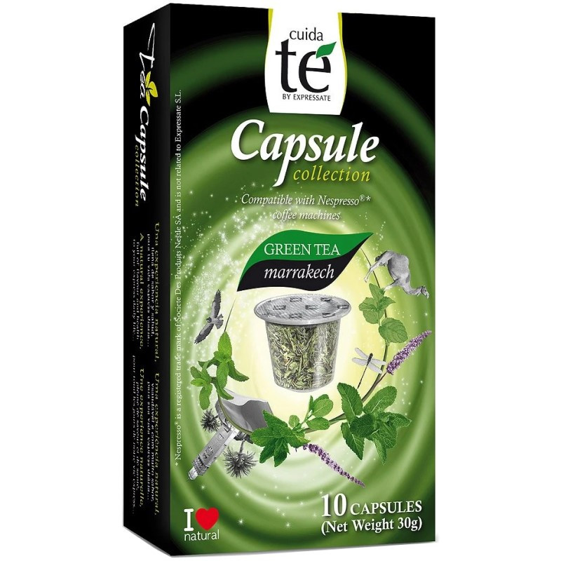 Cuida té Té Verde Marrakech 10 cápsulas compatibles Nespresso®