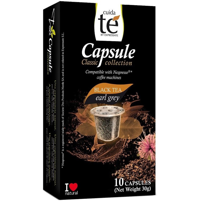 Cuida té Té Negro Earl Grey 10 cápsulas compatibles Nespresso®