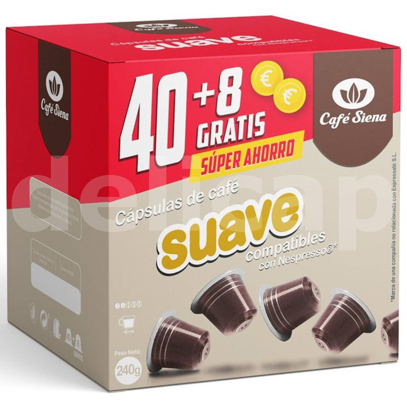 Café Suave Siena 40+8 cápsulas Compatibles Nespresso®