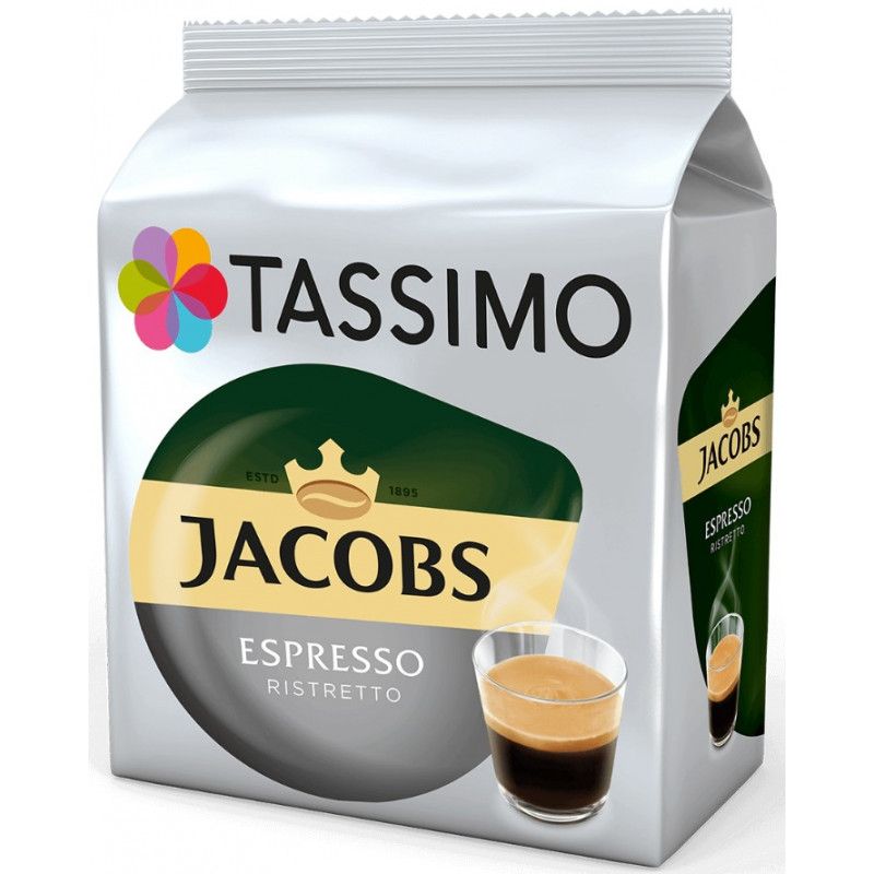 Jacobs espresso ristretto Compatible Tassimo Coffee Capsules Box 16 Drinks