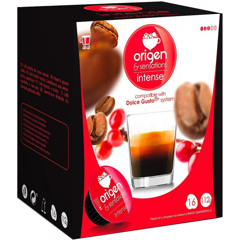 Origen & Sensations Café Intenso 16 Cápsulas Compatibles Dolce Gusto®