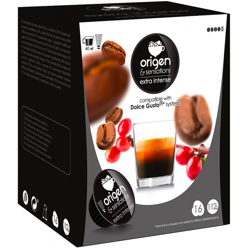 Origen & Sensations Café Extra Intense 16 Cápsulas Compatibles Dolce Gusto®