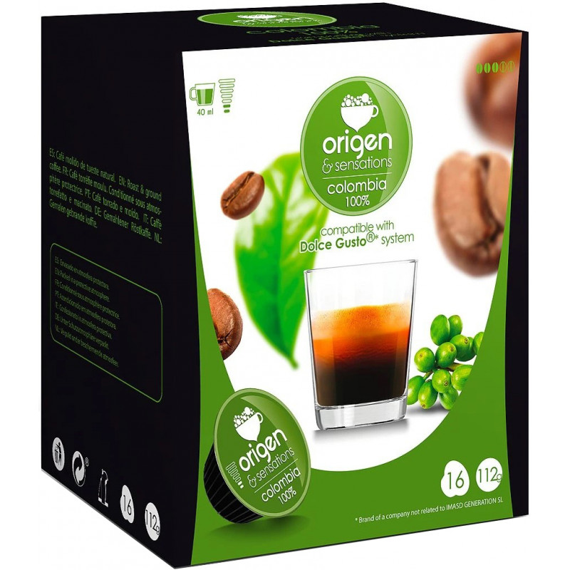 Origen & Sensations Café Colombia 16 Cápsulas Compatibles Dolce Gusto®