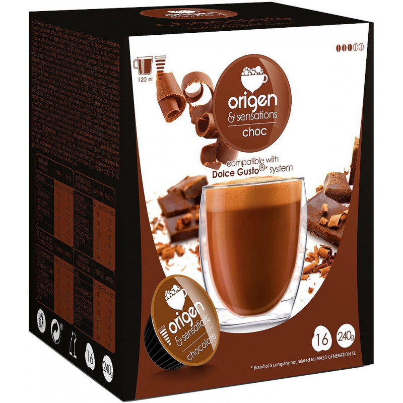 Cápsulas de chocolate compatibles con Dolce Gusto®