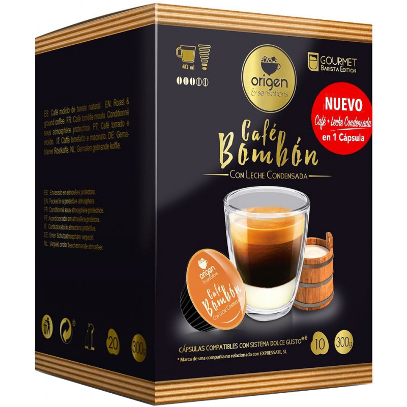 Origen & Sensations Café Bombón 16 Cápsulas Compatibles Dolce Gusto®