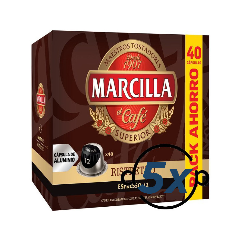 Marcilla Ristretto 200 Cápsulas Compatibles Nespresso®