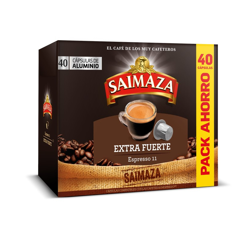 Café Saimaza Extra Fuerte compatibles Nespresso® 40 Cápsulas