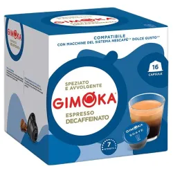 Gimoka Soave Descafeinado 16 cápsulas compatibles Dolce Gusto®