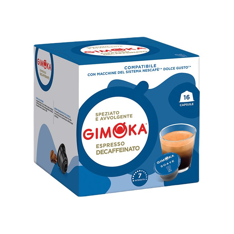 Gimoka Soave Descafeinado 16 cápsulas compatibles Dolce Gusto®
