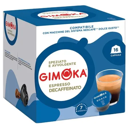 Gimoka Soave Descafeinado 16 cápsulas compatibles Dolce Gusto®