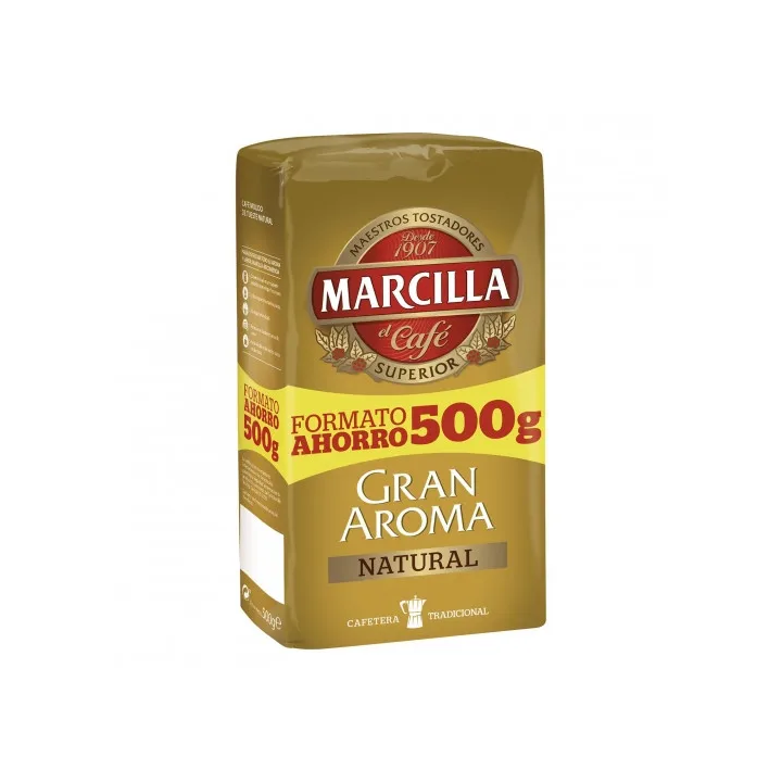 Café molido natural Gran Aroma Marcilla 500 g.