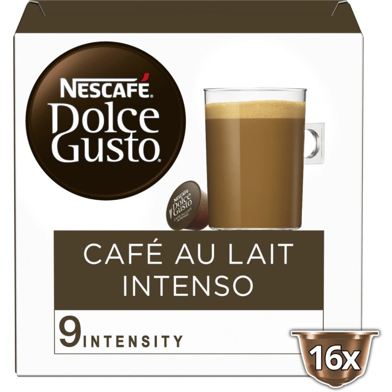 CAFÉ CON LECHE, 16uds Origen & Sensations para Dolce Gusto