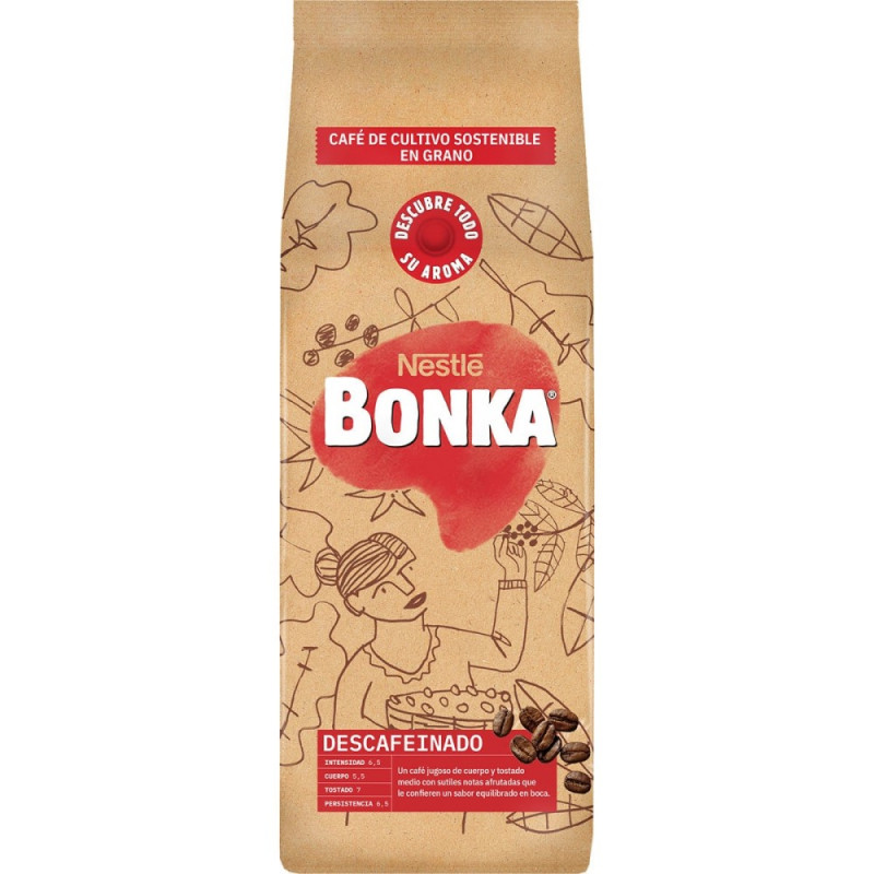 Café BONKA Descafeinado en grano 500 g