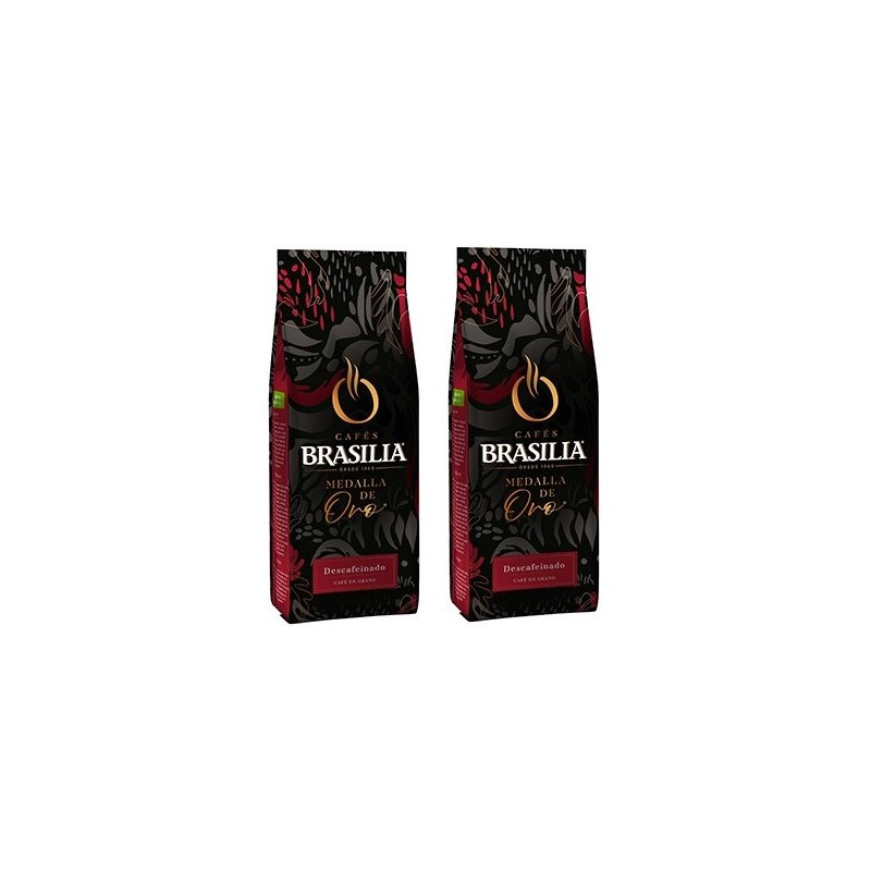 Café en grano Medalla Oro Brasilia Descafeinado 2x500g