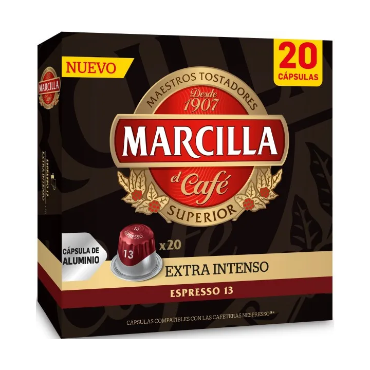 Marcilla Extra Intenso 20 Cápsulas Compatibles Nespresso®