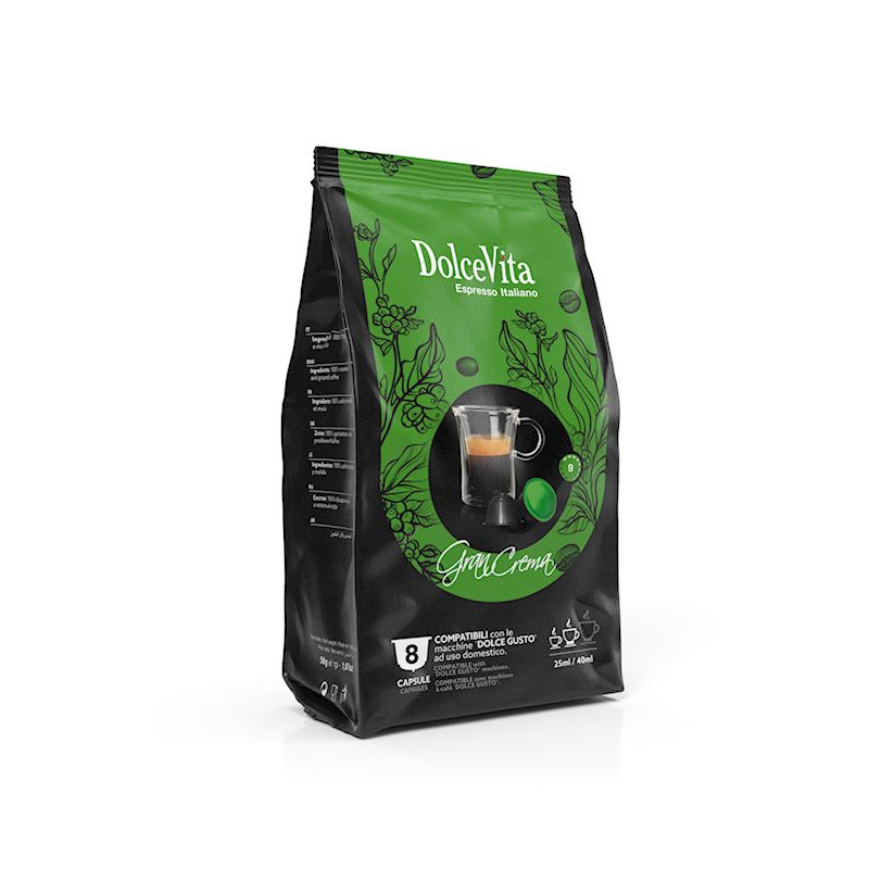 Dolce Vita GRAN CREMA compatible Dolce Gusto® 8 cápsulas