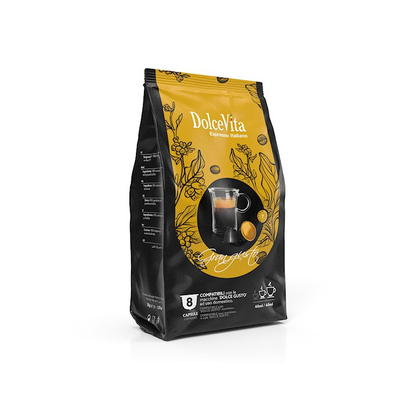 Dolce Vita GRAN GUSTO compatible Dolce Gusto® 8 cápsulas