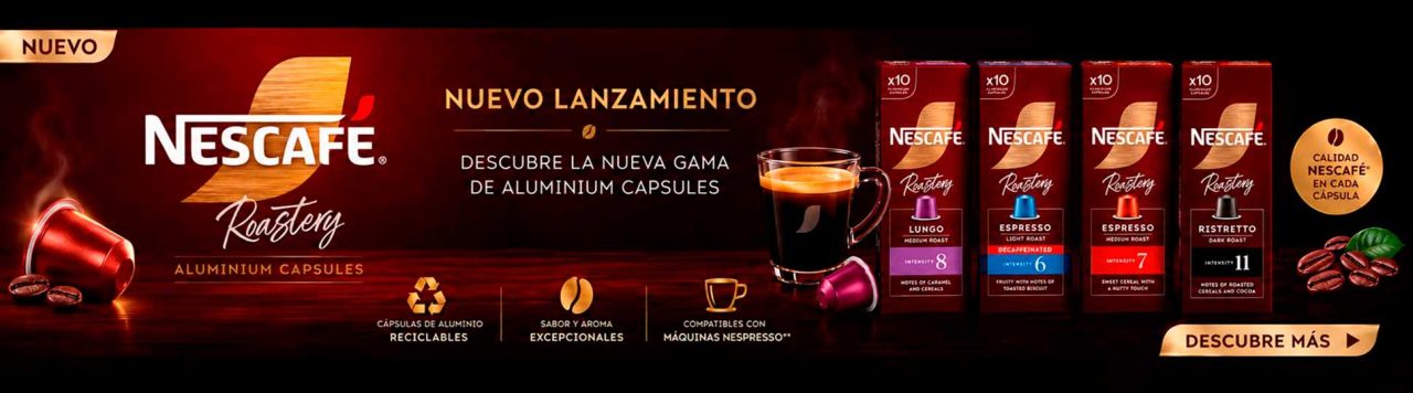 Nueva gama NESCAFÉ Roastery de cápsulas de aluminio compatibles con Nespresso